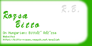 rozsa bitto business card
